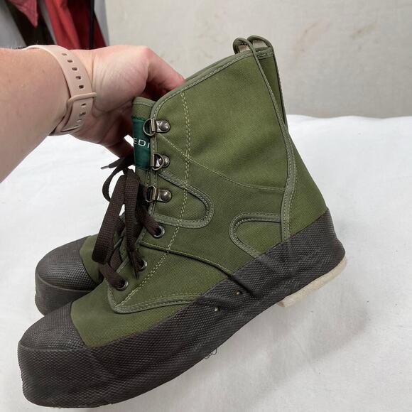 Reddington Green Canvas Wading Felt Bottom Flyfishing Boot Size Men's Size 8 - Picture 3 of 9